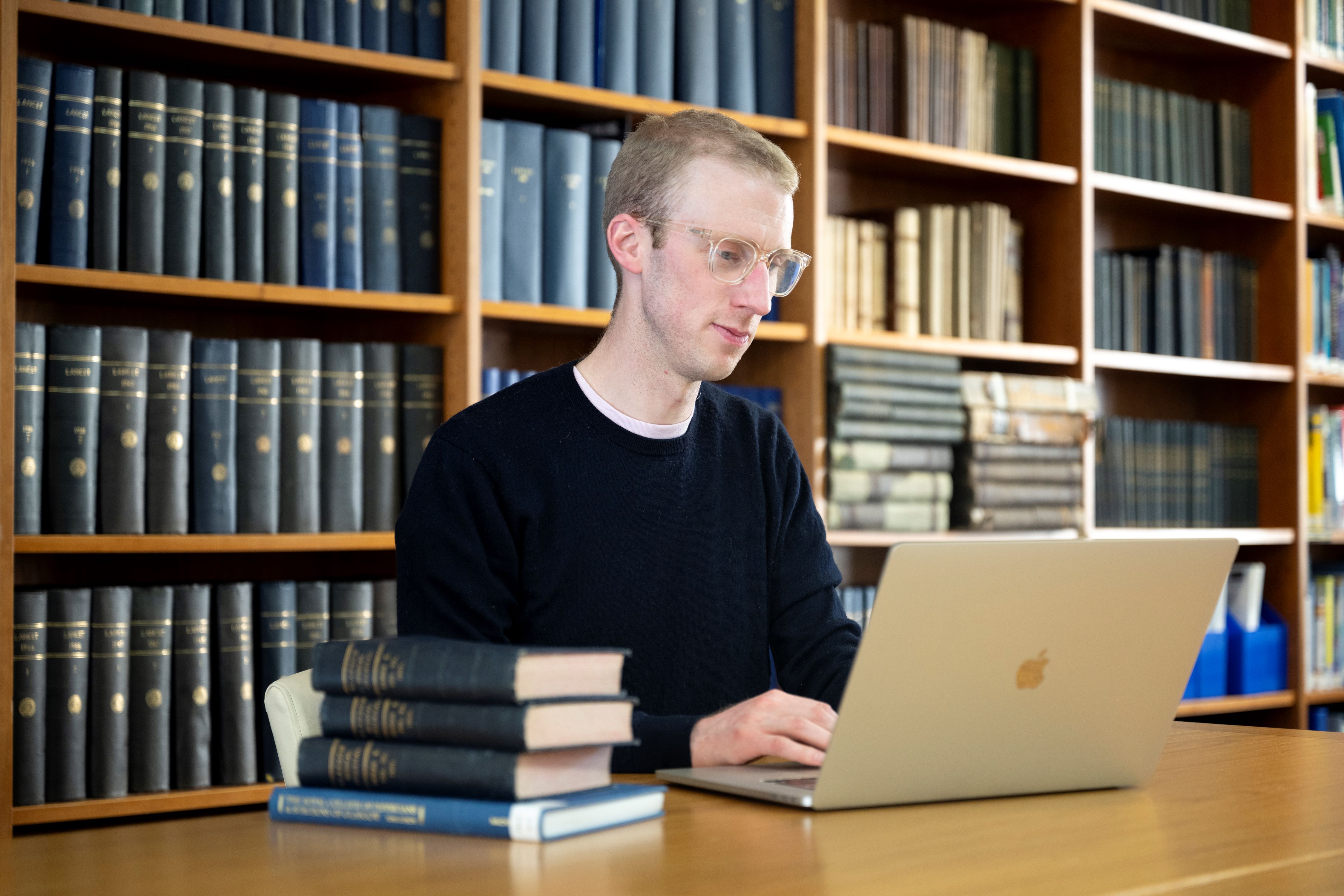 A person working on a laptop